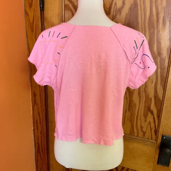 Vtg 80S OOAK pink flash dance top - Picture 8 of 8